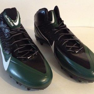 Nike Alpha Pro TD Mid Football Cleats 622306-022 Green Black Size 16